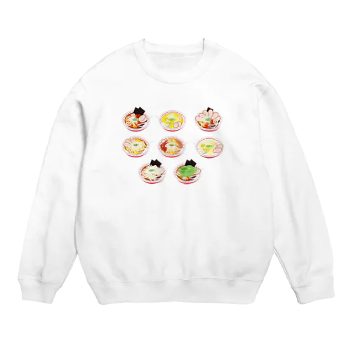 ラーメンいっぱい Crew Neck Sweatshirt