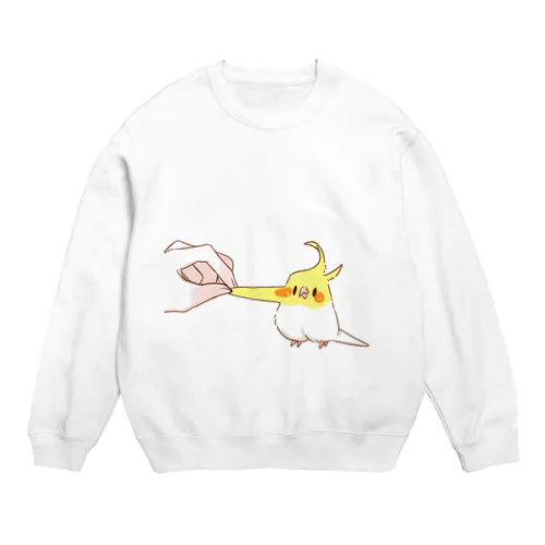 ほっぺのびのびインコちゃん Crew Neck Sweatshirt