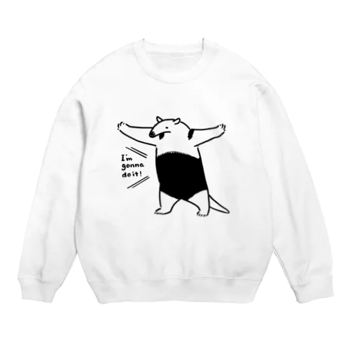 コアリクイはやる気のようだ。 Crew Neck Sweatshirt