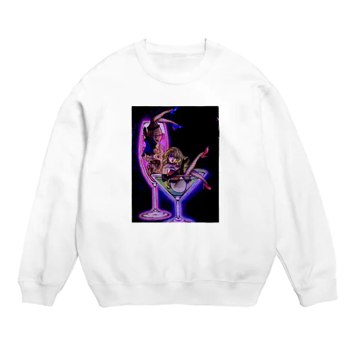 酒に溺れる夜の女 Crew Neck Sweatshirt