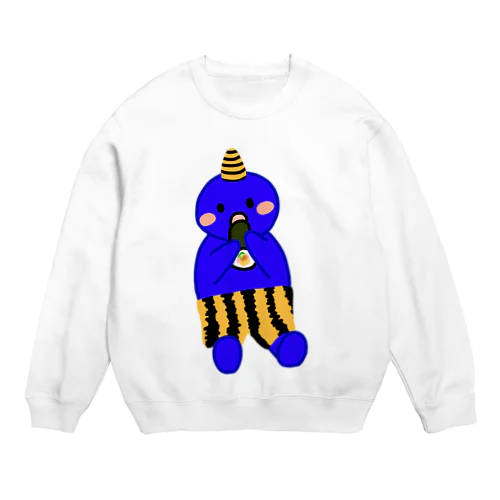 可愛い青鬼ちゃん① Crew Neck Sweatshirt