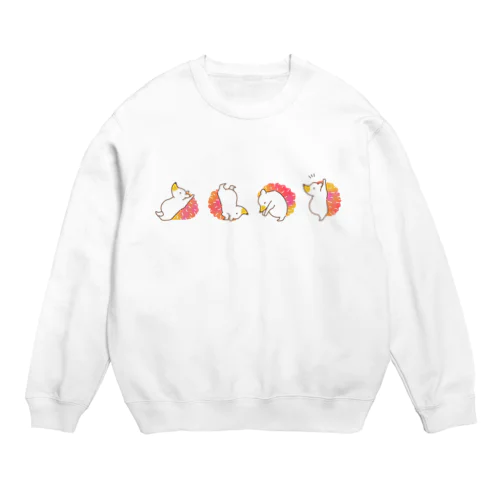 でんぐり返しとはりねずみ Crew Neck Sweatshirt