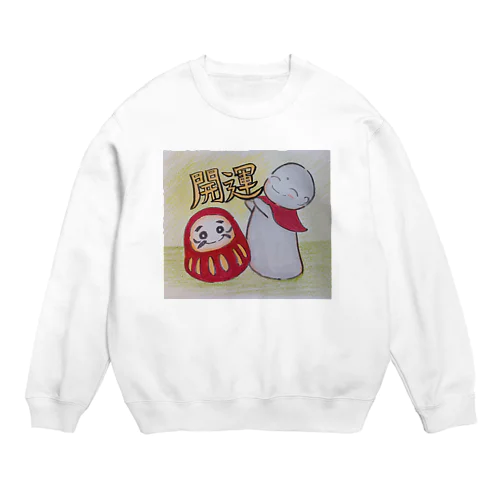 開運おじぞうさん Crew Neck Sweatshirt