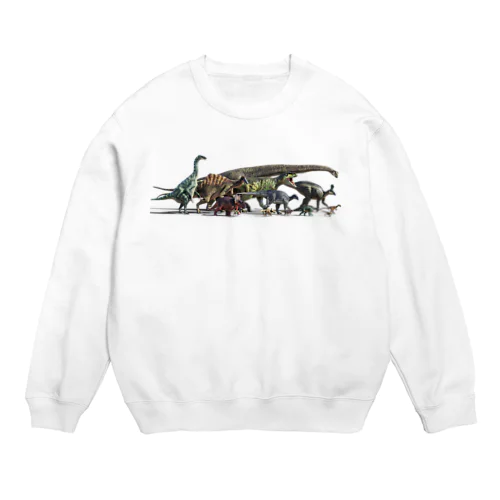 アジアの恐竜達 Crew Neck Sweatshirt