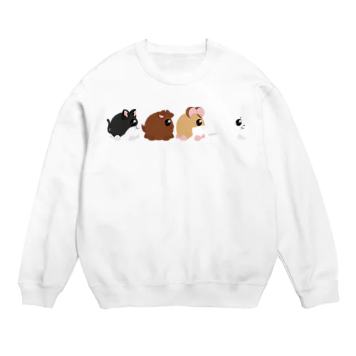 コロコロ動物歩く Crew Neck Sweatshirt