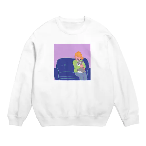 愛犬の温もりスウェット Crew Neck Sweatshirt