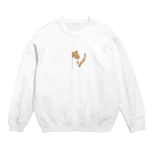 じろり猫ちゃん Crew Neck Sweatshirt