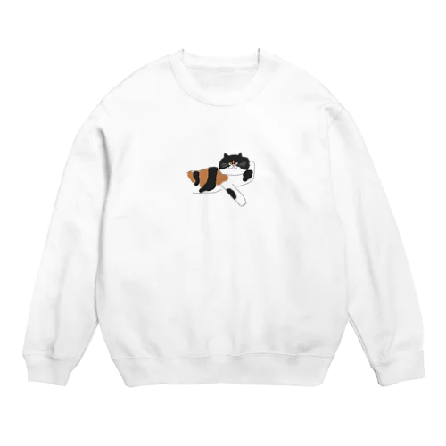 あざとい猫ちゃん Crew Neck Sweatshirt