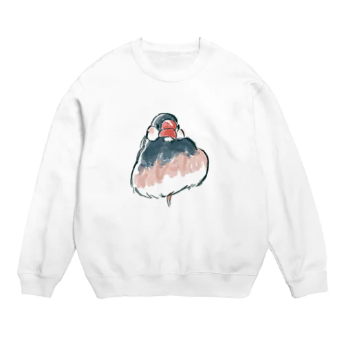 モフモフ文鳥 Crew Neck Sweatshirt