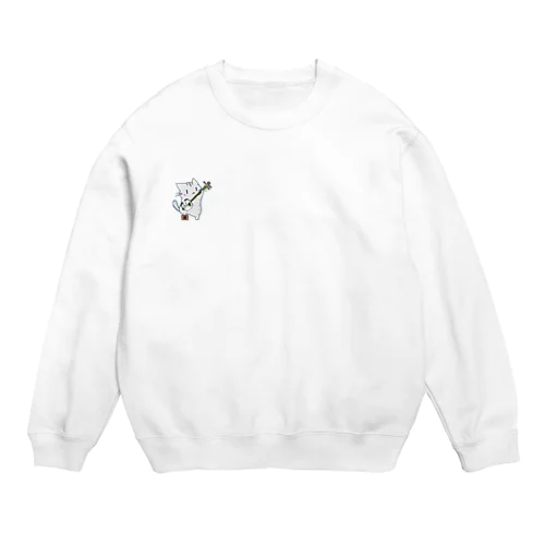 ひのもとにゃんこ® 津軽三味線にゃんこ Crew Neck Sweatshirt