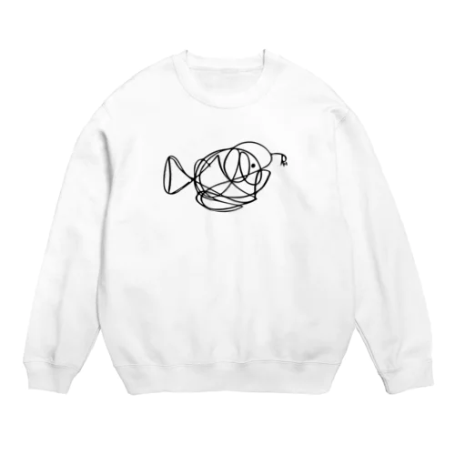 Scribbled Footballfish Crew Neck Sweatshirt