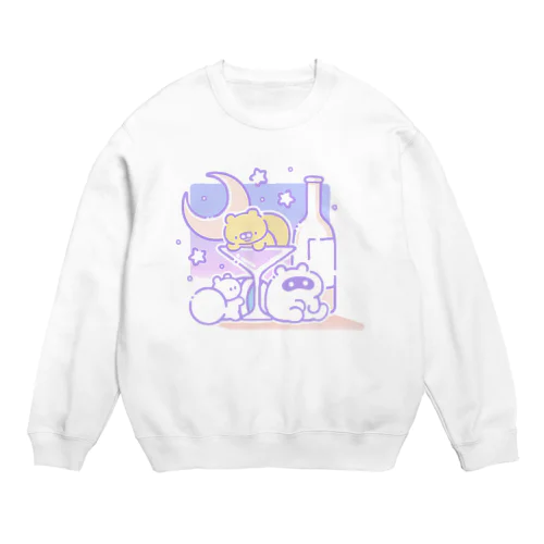 アルコールタケネコ Crew Neck Sweatshirt