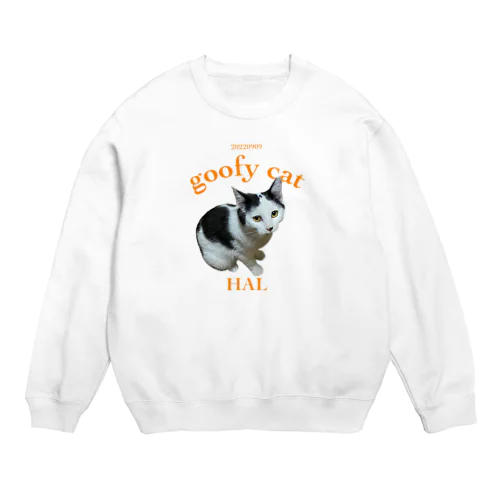 間抜けな猫　HAL Crew Neck Sweatshirt