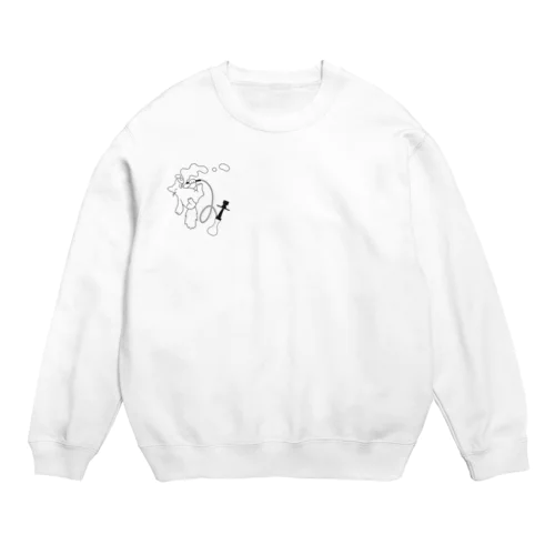 シーシャねこ Crew Neck Sweatshirt