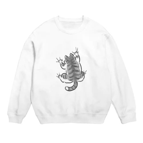 yojiyoji鯖トラ白 Crew Neck Sweatshirt