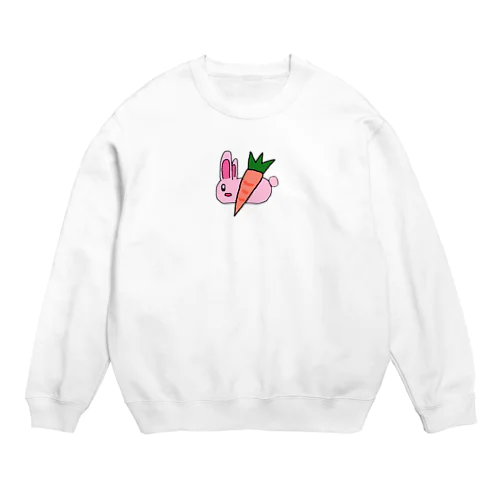 きゃろっとうさぎ。 Crew Neck Sweatshirt