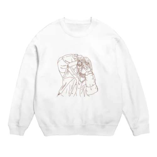 カメラ女子はすすむ Crew Neck Sweatshirt