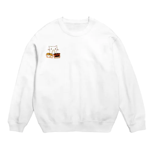 ひのもとにゃんこ®️ 太鼓 / 雪ちゃん Crew Neck Sweatshirt