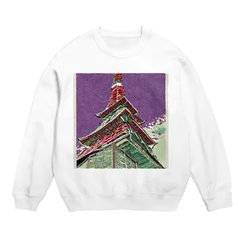 tokyotower3 Crew Neck Sweatshirt