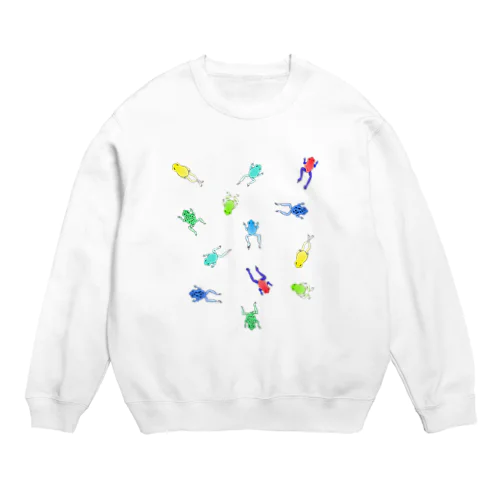 いろんなカエル Crew Neck Sweatshirt