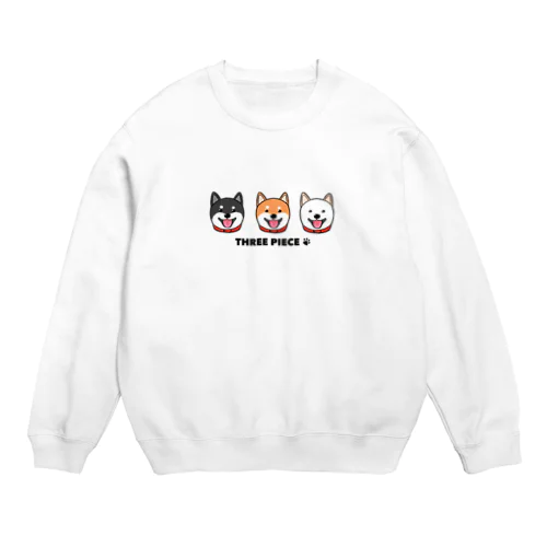 3ピース柴犬グッズ Crew Neck Sweatshirt