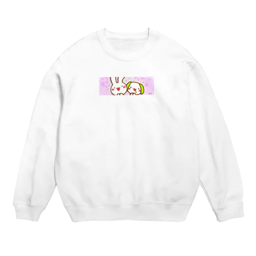 ハート笑顔けあうさかしわもち Crew Neck Sweatshirt