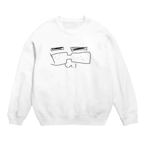 どこかのメガネさん👓 Crew Neck Sweatshirt