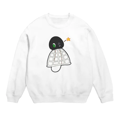 ゆかいなアミガサタケ Crew Neck Sweatshirt