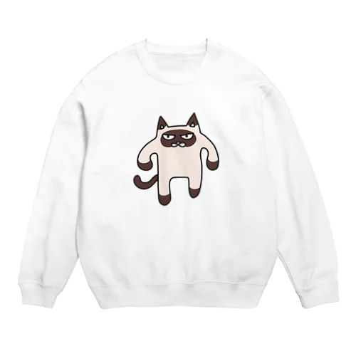 俺についてこいPART5（シャム猫） Crew Neck Sweatshirt