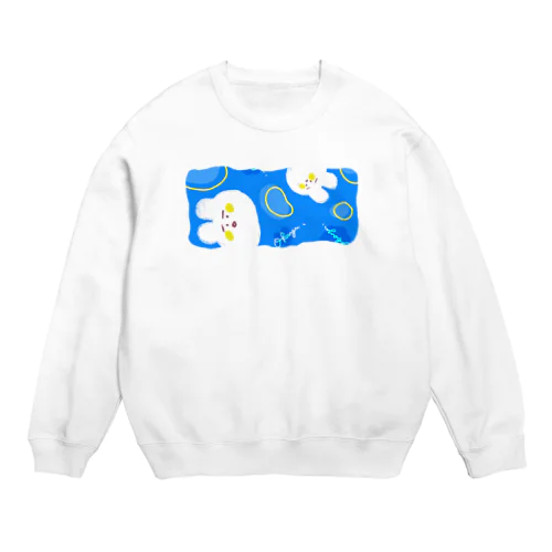 もっちりうさぎ Crew Neck Sweatshirt