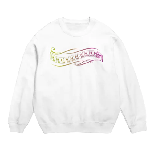 ボウリング「パーフェクトスコア300」グラデーション Crew Neck Sweatshirt