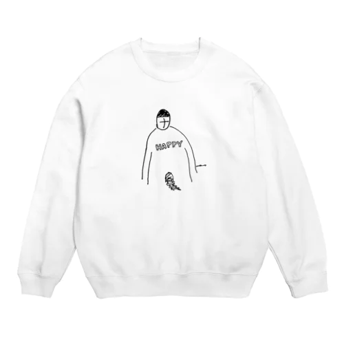 深夜のハッピーくん Crew Neck Sweatshirt