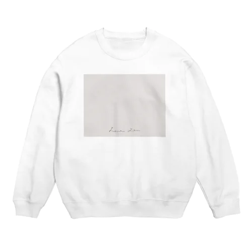 White Dusty Pink × Logo Message Crew Neck Sweatshirt