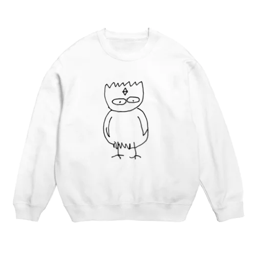 Owl-ふくろう Crew Neck Sweatshirt