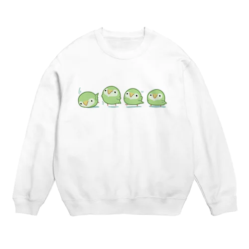 空も飛べるはずと頑張るカカポ Crew Neck Sweatshirt