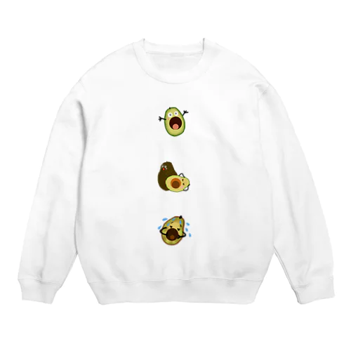 アボカドたち　たて並び Crew Neck Sweatshirt