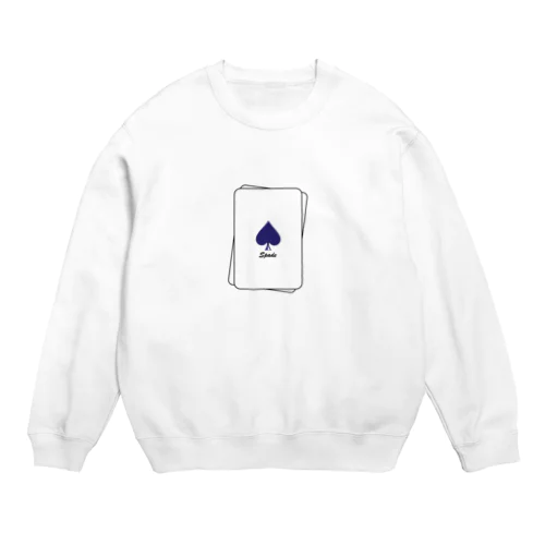 トランプ　スペードカード（ネイビー）TYPE1 Crew Neck Sweatshirt