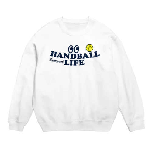 ハンドボール・目玉・HANDBALL・デザイン・Tシャツ・送球・男子・女子・得点・ボール・選手・ポジション・応援・スポーツ・かっこいい・かわいい・ステップシュート・有望・確実 スウェット