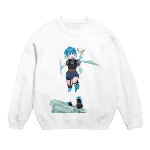 有馬千草ママ冷音ちゃん（右手異空間B） Crew Neck Sweatshirt