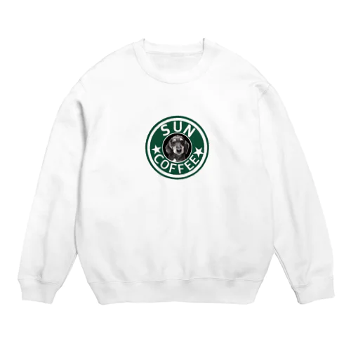 ミニチュアダックスフンド(スタバ風、SUN) Crew Neck Sweatshirt