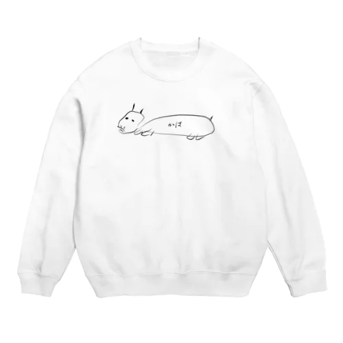 かば（水墨画風） Crew Neck Sweatshirt