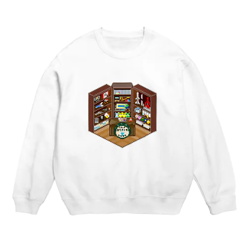 岡田斗司夫ゼミスタジオ風なピクセルルームTシャツ Crew Neck Sweatshirt
