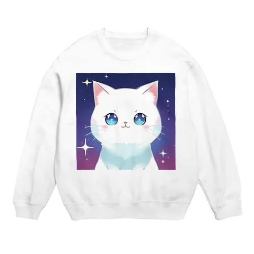 キラキラ猫ちゃん☆ Crew Neck Sweatshirt