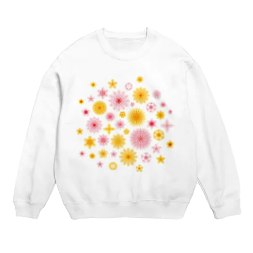 華やかな色合いの花柄 Crew Neck Sweatshirt