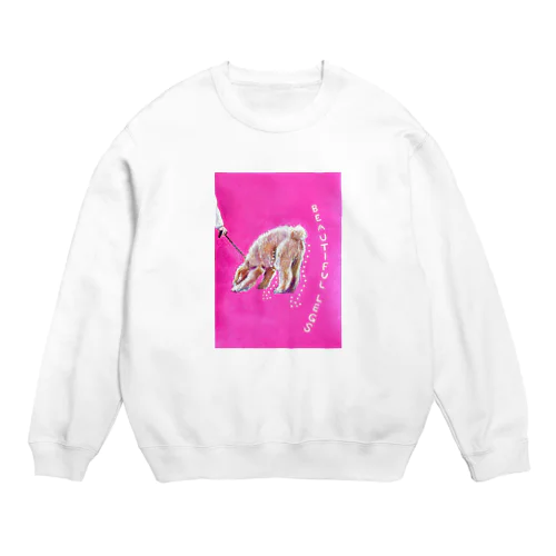 おみ足犬（BEAUTIFUL LEGS） Crew Neck Sweatshirt