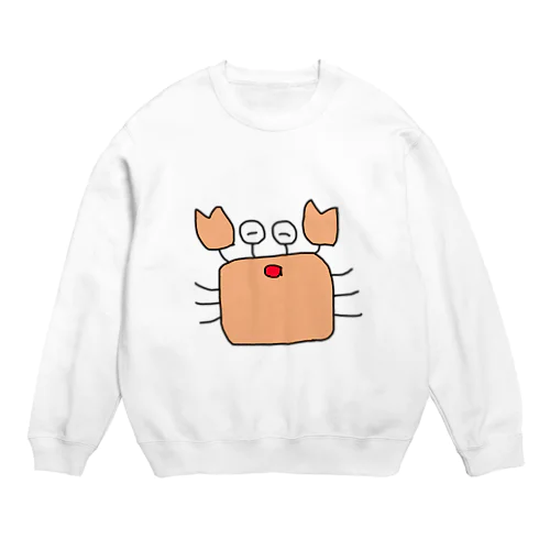 高熱のときによくみるカニ Crew Neck Sweatshirt