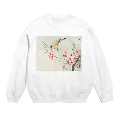 小原古邨　梅に鶯　Ohara Koson / Songbird on blossom branch Crew Neck Sweatshirt