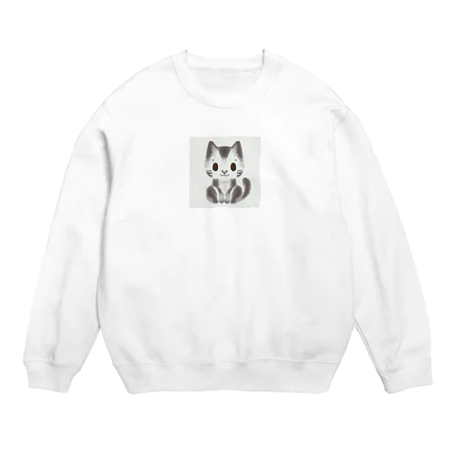 ドット絵猫ちゃん Crew Neck Sweatshirt