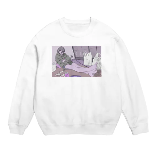 ひとりぐらし Crew Neck Sweatshirt