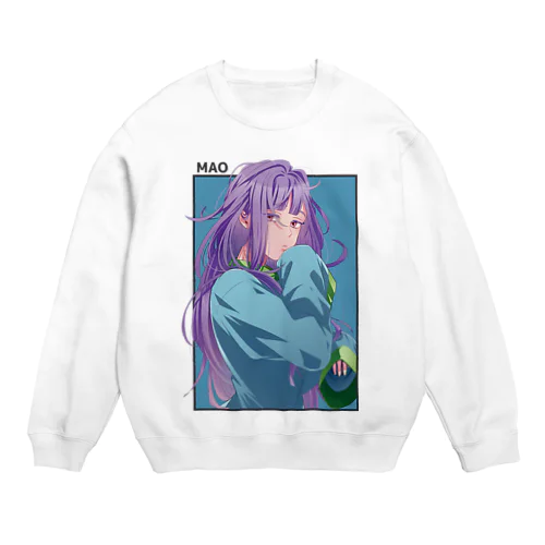 MAOちゃん(寝起き) Crew Neck Sweatshirt